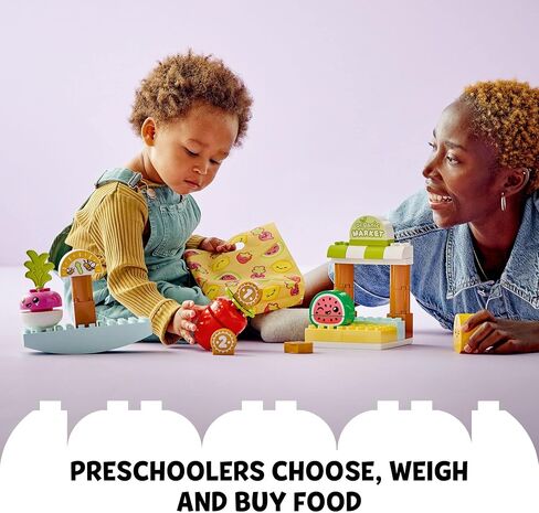 ليجو دوبلو ماي فيرست أورجانيك ماركت 10983، مجموعة طعام الفواكه والخضروات، تعلم الأرقام، ألعاب تعليمية مكدسة للأطفال الصغار من عمر 18 شهرًا إلى 3 سنوات in Saudi Arabia