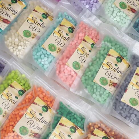 Wine Red Sealing Wax, ONWINPOR 500G Wax Sealing Beads 1400Pcs Red Wax Seal Beads for Wax Seal Stamp, Great for Embellishment of Cards Envelopes, Wedding Invitations(Wine Red) in Kuwait