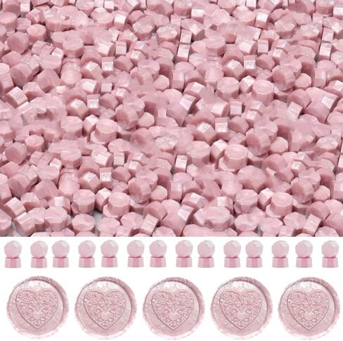 Wine Red Sealing Wax, ONWINPOR 500G Wax Sealing Beads 1400Pcs Red Wax Seal Beads for Wax Seal Stamp, Great for Embellishment of Cards Envelopes, Wedding Invitations(Wine Red) in Kuwait