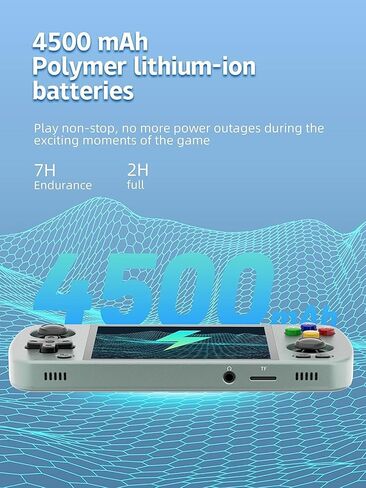 RG405M Retro Handheld Game Console , Aluminum Alloy CNC Android 12 System Support Google Play 4.0 Inch IPS Touch Screen with 128G TF Card (RG405M Gray) in Kuwait