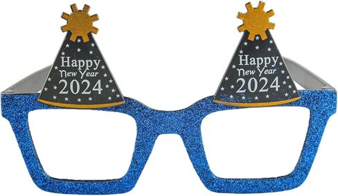 نظارات الحفلات من Julysgift 2024 من البلاستيك الصلب/الكريستال/اللامع/الصلب للعام الجديد، عدد 4 in Kuwait