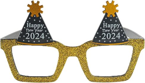 نظارات الحفلات من Julysgift 2024 من البلاستيك الصلب/الكريستال/اللامع/الصلب للعام الجديد، عدد 4 in Kuwait