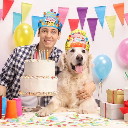 Zonon 36 Pieces Birthday Crowns for Kids Classroom Adjustable Colorful Happy Birthday Hats for School Party Supplies in Saudi Arabia