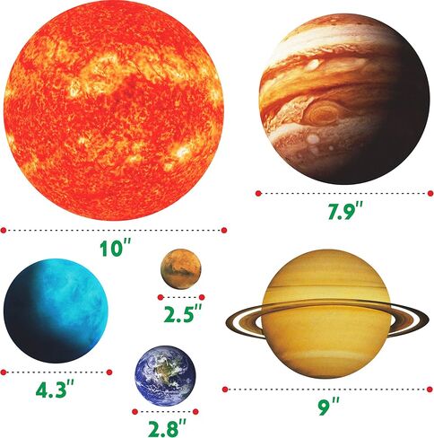 Giant Magnetic Solar System with 12 Individual Briefing Magnets.Perfect for Toddlers and Kids. (24 PCS) in Saudi Arabia
