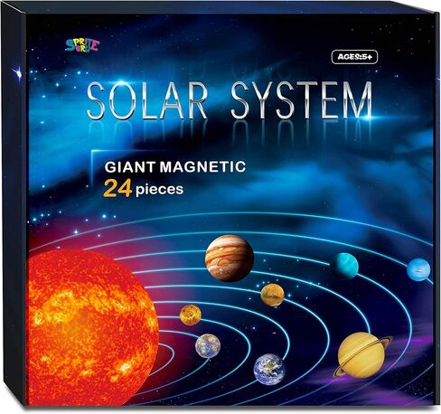 Giant Magnetic Solar System with 12 Individual Briefing Magnets.Perfect for Toddlers and Kids. (24 PCS) in Saudi Arabia
