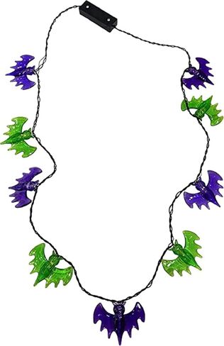 قلادة LED للماموث الكهربائي - قلادة زجاجية مضيئة للهالوين للنساء والرجال - قلادات متدلية مخيفة للحفلات، الهذيان، المهرجانات - هدايا مجوهرات مخيفة ممتعة للفتيات in Kuwait