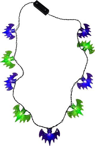 قلادة LED للماموث الكهربائي - قلادة زجاجية مضيئة للهالوين للنساء والرجال - قلادات متدلية مخيفة للحفلات، الهذيان، المهرجانات - هدايا مجوهرات مخيفة ممتعة للفتيات in Kuwait