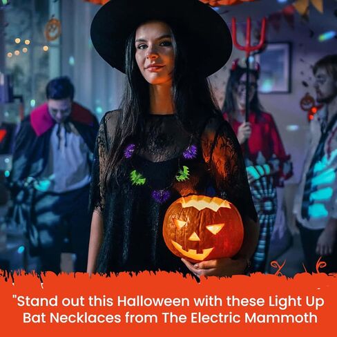 قلادة LED للماموث الكهربائي - قلادة زجاجية مضيئة للهالوين للنساء والرجال - قلادات متدلية مخيفة للحفلات، الهذيان، المهرجانات - هدايا مجوهرات مخيفة ممتعة للفتيات in Kuwait
