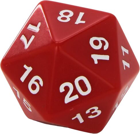 نرد ضخم أحمر من Koplow Games D20 للعد التنازلي 55 مم in Saudi Arabia