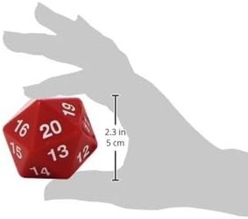 نرد ضخم أحمر من Koplow Games D20 للعد التنازلي 55 مم in Saudi Arabia