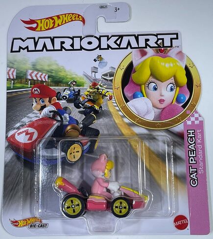 Hot Wheels - Mario Kart - CAT Peach - Standard Kart - 2023 - Mint/NrMint Ships Bubble ملفوفة في صندوق in Saudi Arabia