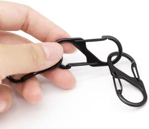 18 حزمة من مشابك حلقة تسلق خطافات المفاجئة، حلقة تسلق مزدوجة زنبركية على شكل حرف S، مشابك سحاب مضادة للسرقة، حقيبة أمتعة للتخييم in Kuwait