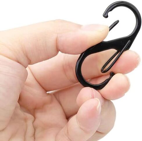 18 حزمة من مشابك حلقة تسلق خطافات المفاجئة، حلقة تسلق مزدوجة زنبركية على شكل حرف S، مشابك سحاب مضادة للسرقة، حقيبة أمتعة للتخييم in Kuwait