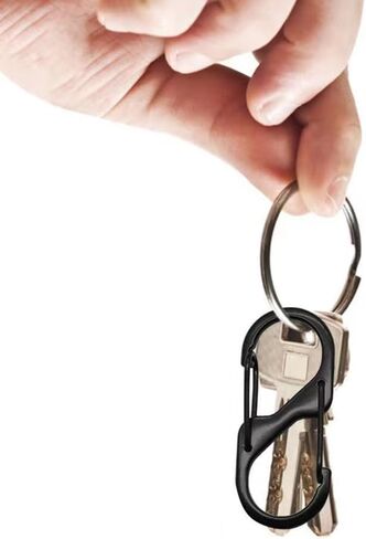 18 حزمة من مشابك حلقة تسلق خطافات المفاجئة، حلقة تسلق مزدوجة زنبركية على شكل حرف S، مشابك سحاب مضادة للسرقة، حقيبة أمتعة للتخييم in Kuwait