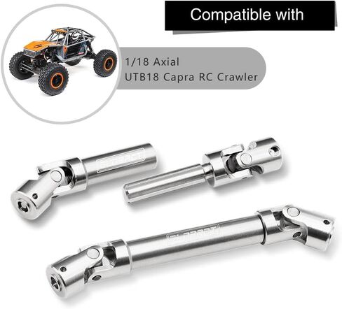 GLOBACT Stainless Steel Center Drive Shaft for 1/18 Axial UTB18 Capra RC Crawler Upgrades Parts (2Pcs) in Saudi Arabia