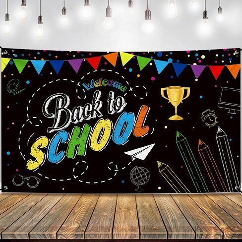 KatchOn, Welcome Back To School Banner - XtraLarge, 72x44 Inch | Back To School Backdrop, First Day of School Decorations | Welcome Back To School Decorations for Classroom, Back To School Party Décor in Saudi Arabia