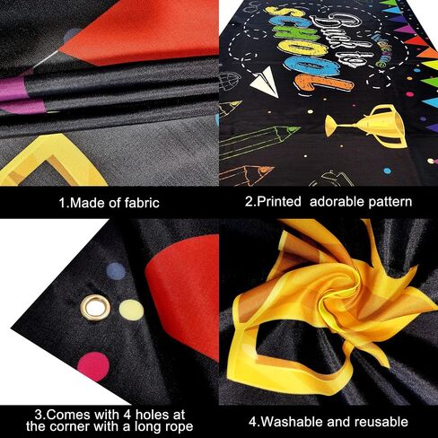 KatchOn, Welcome Back To School Banner - XtraLarge, 72x44 Inch | Back To School Backdrop, First Day of School Decorations | Welcome Back To School Decorations for Classroom, Back To School Party Décor in Saudi Arabia