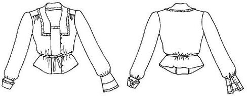 Folkwear Armistice Blouse Shirts Tops # 210 Sewing Pattern (Pattern Only) folkwear210 in Saudi Arabia