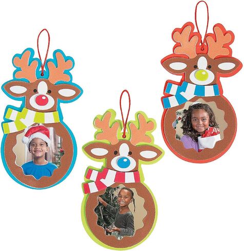 Reindeer Picture Frame Ornament Craft Kit - Makes 12 - Crafts for Kids and Fun Home Activities in Saudi Arabia