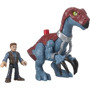 Fisher-Price Imaginext Jurassic World Dominion Therizinosaurus Dinosaur & Owen Grady 3-Piece Figure Set for Preschool Kids Ages 3+ Years in Kuwait