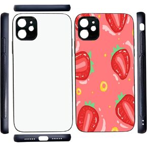 5PCS Sublimation Blanks Phone Case Covers Compatible with Apple iPhone 11, 6.1 Inch,Easy to Sublimate DIY, 2 in 1 2D Soft Rubber TPU Heat Transfer Pure White Finish