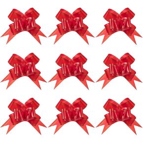 PATIKIL 5.5" Gift Wrap Bows, 10 Pack Christmas Pull Bow Baskets Present Wrapping Ribbon Bows for Party Ceremony Wedding Decor, Yellow