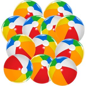 حفلة حمام السباحة القابلة للنفخ من لامنهين: ألعاب كرات الشاطئ السائبة مقاس 12 بوصة للأطفال - 12 عبوة من الكرات الصغيرة المنفجرة لتزيين ألعاب السباحة السومرية in Kuwait