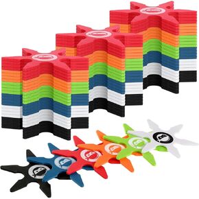 Ninja Foam Star Toys Small Throwing Foam Stars Foam Throwing Toys Ninja Party Favors for Birthday Party Costume Accessory Halloween Cosplay, 4 Inch(24 Pcs, Blue, Red, Black, Green) in Kuwait