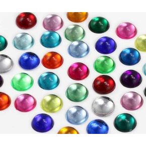 KraftGenius Allstarco 18mm Red Ruby H103 Flat Back Acrylic Round Cabochon Pro Grade - 30 Pieces