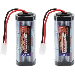 Tenergy 7.2V Battery Pack for RC Car, High Capacity 6-Cell 3800mAh NiMH Flat Battery Pack, Replacement Hobby Battery with Standard Tamiya Connector in Kuwait