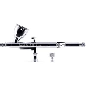 مجموعة بخاخة من جاهليري، مسدس بخاخة مع وظيفة مزدوجة المفعول، كوب سائل الجاذبية 1/4 اونصة، مقبض مقطوع، ابر 0.38 ملم، فرشاة هوائية متعددة الاغراض للمكياج وتلوين الاظافر والتاتو in Kuwait