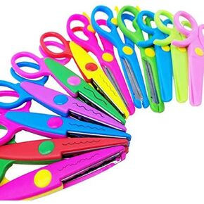 M-jump Scrapbooking Edger Scissors سكرابوكينغ اللوازم ورقة مقص حافة الزخرفية، مقص حافة موجة لألبوم القصاصات / الطوابع الزخرفية حافة / بطاقات القصاصات (مجموعة من 12) in Kuwait