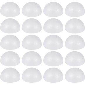 COHEALI Christmas Foam Ball 200 Pcs Half Foam Balls,White Foam Balls,Half Round Hemispherical Christmas Craft Ball,Small Foam Balls Half Sphere(White) Craf Foam Ball