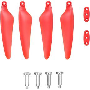 GoolRC RC Drone A/B Propeller Set Blade Foldable Propeller Props Compatible with Hubsan Zino H117S / Zino Pro/Zino Pro Plus/Zino 2 / Zino 2 Plus Drone (Red)