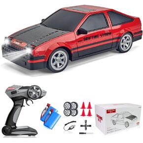 1/16 RC Drift Car RC Cars, 2.4GHz 4WD High Speed RC Drifting Cars Remote Control Car for Drift and Race RC Hobby RC Cars Sport Racing Car with LED Lights Racing Sport Toy Cars for Kids