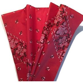 Printed Tissue Paper for Gift Wrapping with Design (Red Bandana), 24 Large Sheets (20x30) - Western Theme Party Supplies in Kuwait
