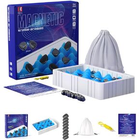 Magnetic Chess Game, Fun Table Top Magnet Game, Magnet Board Game, Strategy Game for Kids & Adults, Family Party Games (B)