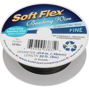Soft Flex 21 Strand Beading Wire - Fine 0.14 Diameter - 10 Feet Design Wire in Kuwait