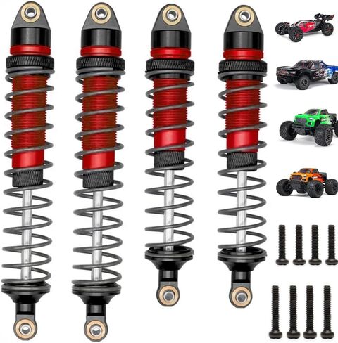 ممتص الصدمات من سبائك كاملة لـ Arrma Senton 4X4 Granite 4X4 Bigrock 4X4 Vorteks 4X4 Typhon 4X4 RC الزاحف، الجزء الأمامي الخلفي 1/10 RC Damper Big Bore Hops Up Parts #AR330550 AR330551 (أخضر) in Kuwait