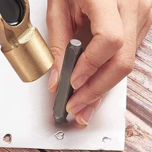 مجموعة أدوات ثقب الأرقام والحروف من SKYZONAL مجموعة أدوات ختم معدنية فولاذية مكونة من 37 قطعة (A-Z 0-9 وشكل قلب) لحرف المجوهرات والخشب والبلاستيك وختم الجلود 1/8 بوصة (3 مم) in Kuwait