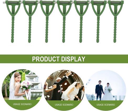 EXCEART الزفاف بروش الحرفية دبوس 100pcs التي دبابيس السلامة البلاستيكية عروة العروة الصدار ل زفاف العريس بروش DIY الأخضر زهرة بروش الملحقات in Kuwait