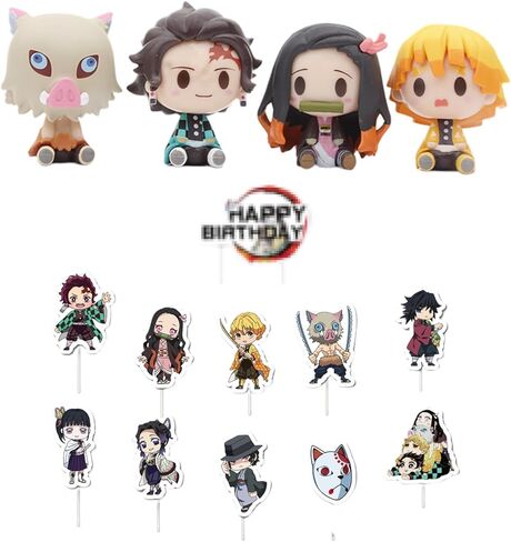 Anime Cosplay Cake Topper for De_mon S-layer Anime Figure Anime Party Supplies For Party For Gifts in Kuwait