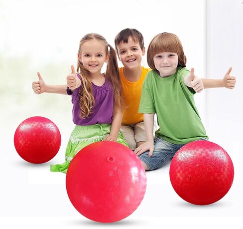 تيرجي 20 قطعة من كرات الملعب 9 انش مطاطية حمراء قابلة للنفخ كرات دودجبول مع مضخة هواء للاطفال والكبار وكرة دودج وكرة اليد والمخيمات والمدارس in Kuwait