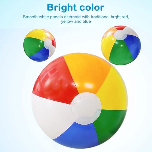حفلة حمام السباحة القابلة للنفخ من لامنهين: ألعاب كرات الشاطئ السائبة مقاس 12 بوصة للأطفال - 12 عبوة من الكرات الصغيرة المنفجرة لتزيين ألعاب السباحة السومرية in Kuwait