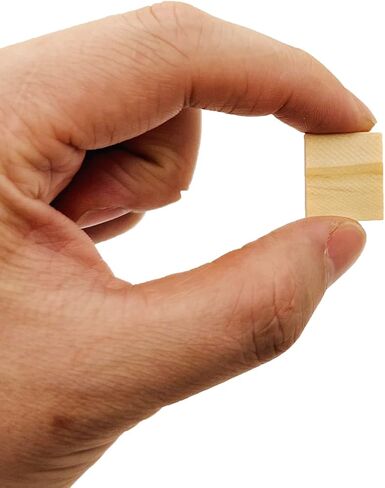 300 قطعة من بلاط حروف خشبية فارغة من MYYZMY، مقاس 0.8 × 0.7 بوصة، مربعات خشبية فارغة غير مكتملة للحرف اليدوية والديكور ونحت النقش بالليزر in Kuwait