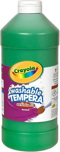 Crayola Washable Tempera Paint For Kids, Green Paint, Classroom Supplies, Non Toxic, 32 Oz Squeeze Bottle in Saudi Arabia