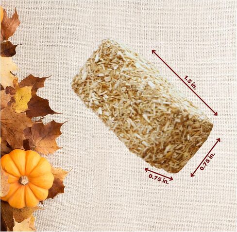 Ja'Cor Faux Rectangular Mini Hay Bales for Crafts Decor, Autumn Miniature Hay Bale Decoration for Table Tiered Tray Dollhouse Play House, Farmhouse Decorations, 8 Ct. 1 Pack in Kuwait