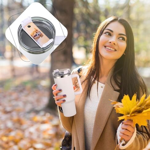 Yoande 30 Pcs Sublimation Acrylic Name Plates Compatible with Stanley Tumbler of 40 Oz, 3" x 1.25" Clear Name Tag Cup Identification Plate Drink Water Bottle Lid Accessories for DIY in Kuwait