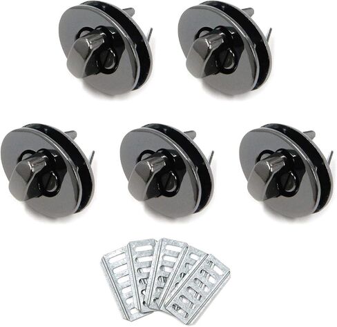 MY MIRONEY 0.91" x 0.67" Oval Twist Turn Locks Antique Bronze Oval Purses Locks Clutches Closures Turn Lock Clasp Pack of 5 in Kuwait