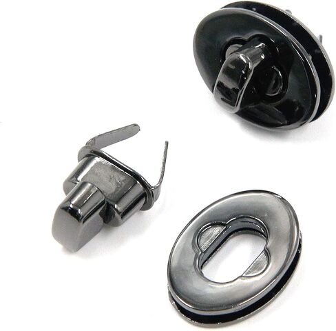 MY MIRONEY 0.91" x 0.67" Oval Twist Turn Locks Antique Bronze Oval Purses Locks Clutches Closures Turn Lock Clasp Pack of 5 in Kuwait